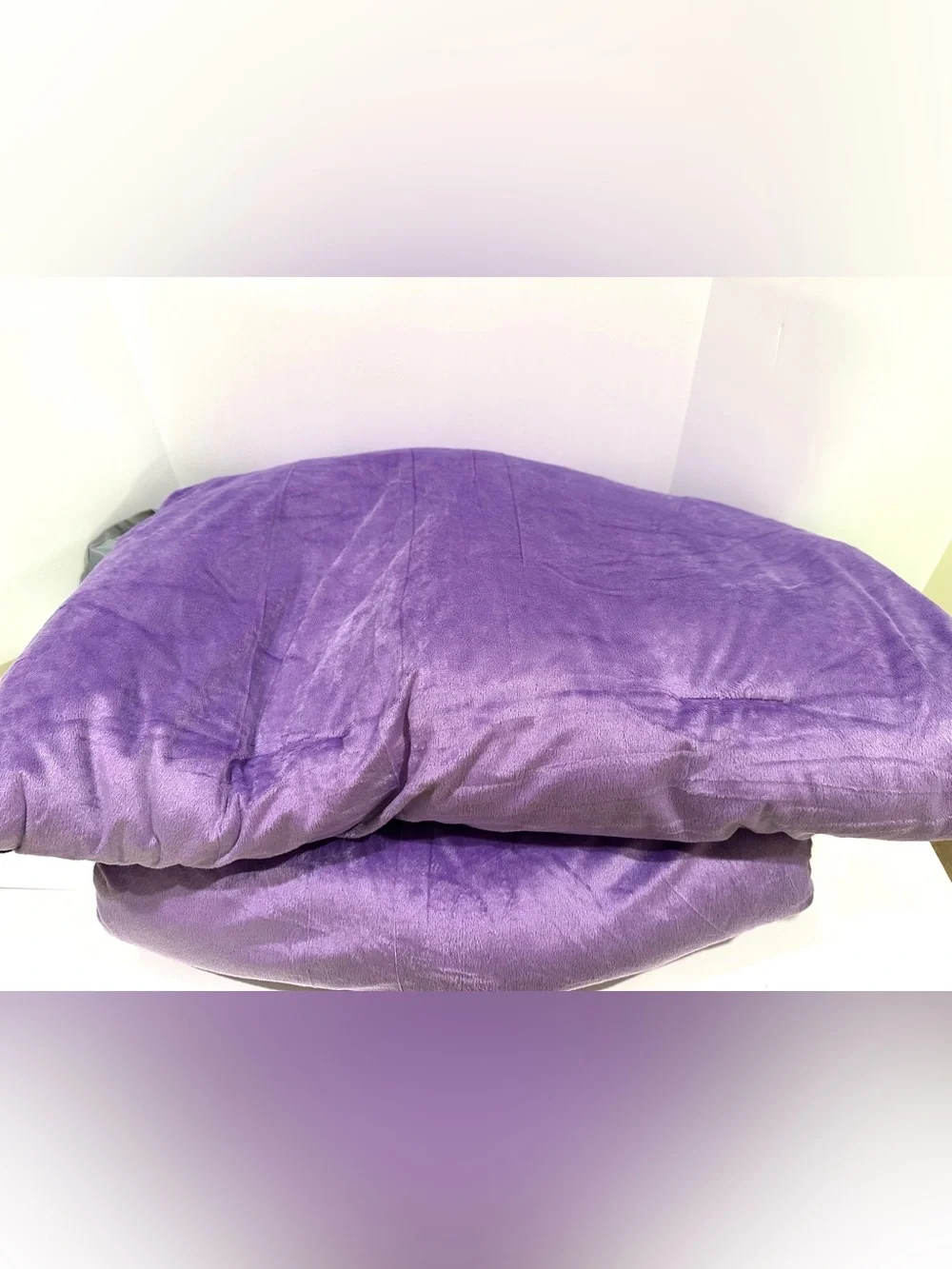 New Purple Velvet Thick Fluffy Camping Cot Mat Cover Mattress Pad